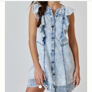 Anthropologie Pilcro Acid Wash denim dress